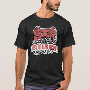 T-shirt 50 ans de XP Master Joueur déverrouillé Anniversai