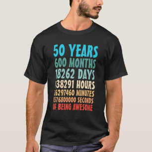 T-shirt 50 Ans D'Être Impressionnant 600 Mois Anniversaire