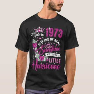 T-shirt 50 Ans Fabriqué En 1973 Anniversaire Reine Diamond