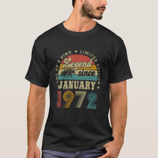 T-shirt 50 Ans Légende De Décoration Depuis Janvier 1972