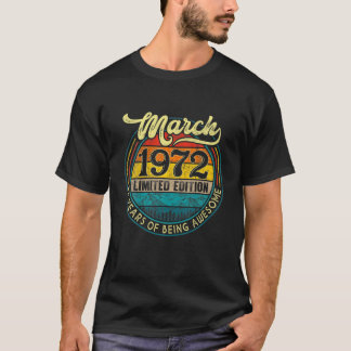 T-shirt 50 Ans Mars 1972 Anniversaire 50E Anniversaire