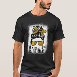 T-shirt 50 Ans Messy Bun Son Mon 50E Anniversaire Cadeau M