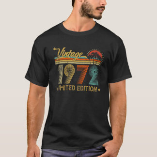 T-shirt 50 Ans Vintage 1972 50E Anniversaire Limité Ed