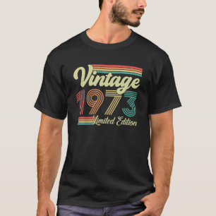 T-shirt 50 Ans Vintage 1973 Né En 1973 50e