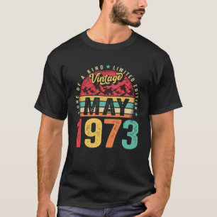 T-shirt 50 ans Vintage mai 1973 50e Anniversaire Hommes Fe