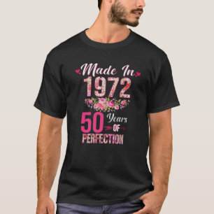 T-shirt 50 Birthday Decoration Women Best Of 1972 Bday 50T