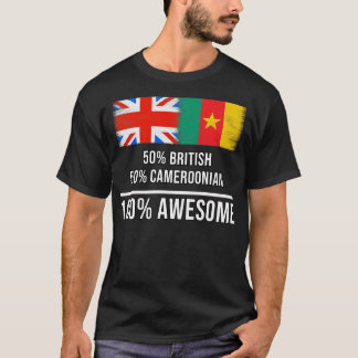 T-shirt 50 Britannique 50 Camerounais 100 Cadeau génial po