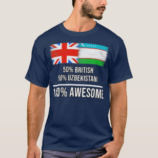T-shirt 50 Britannique 50 Ouzbekistani 100 Cadeau fantasti