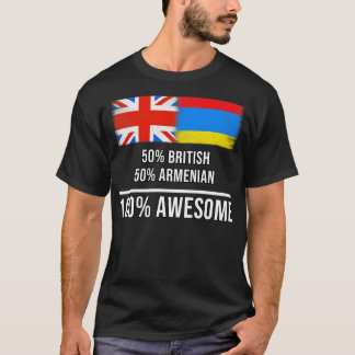 T-shirt 50 Britanniques 50 Arméniens 100 Cadeau génial pou