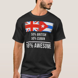 T-shirt 50 British 50 Cubain 100 Cadeau fantastique pour C