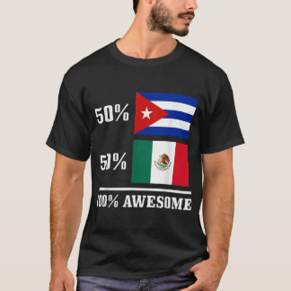 T-shirt 50 Cuba 50 Mexique Cuba Mexique Drapeau de la fier