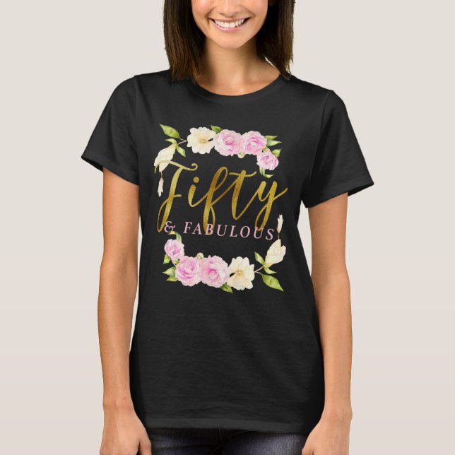 T-shirt 50 et ciquantième fête d'anniversaire fabuleuse (Devant)