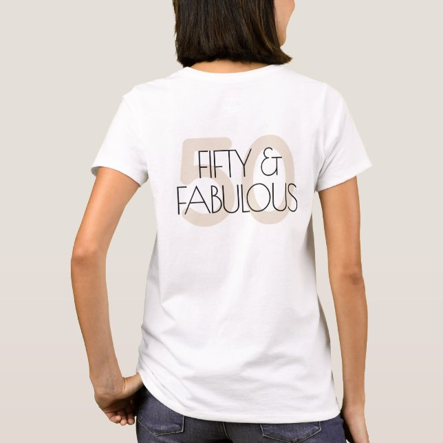 T-shirt 50 et fabuleux Moderne Beige Cinquante Anniversair (Dos)