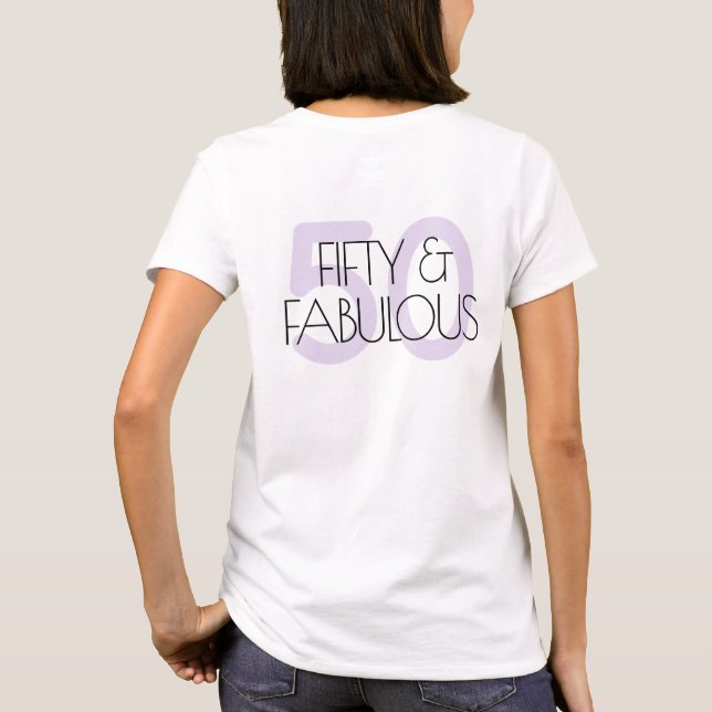 T-shirt 50 et fabuleux Moderne Purple Cinquante Anniversai (Dos)