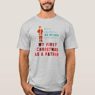 T-shirt 50. Premier Noël en tant que père joyeux Noël