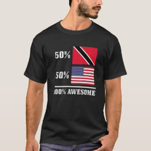 T-shirt 50 Trinité-et-Tobago 50 États-Unis Drapeau América