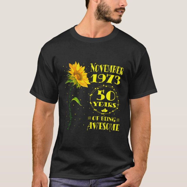 T-shirt 50E 50 Née Novembre 1973 (Devant)