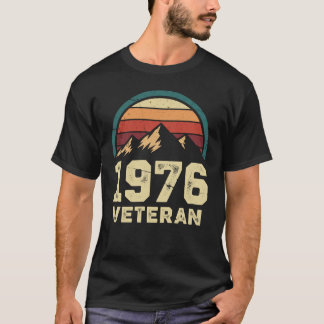 T-shirt 50e anniversaire 1976 Rétro Montagnes Soleil Vinta