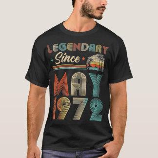 T-shirt 50E Anniversaire 50 Ans Légendaire Depuis Mai 197