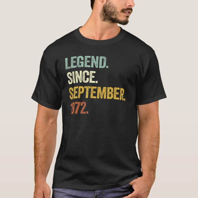 T-shirt 50e anniversaire 50 ans légende depuis septembre (Devant)