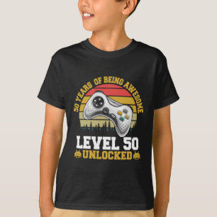 T-shirt 50e Anniversaire Années Awesome Video Gamer déverr