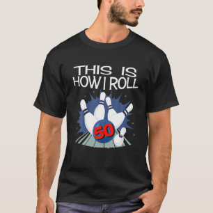 T-shirt 50E Anniversaire Bowling Boys Girls Funny Annivers