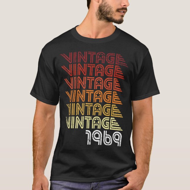 T-shirt 50e Anniversaire Cadeau Anniversaire Né en 1969 Ré (Devant)