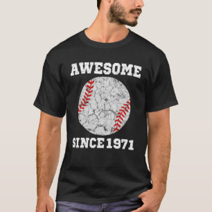 T-shirt 50E Anniversaire Cadeau De Baseball Amoureux 50 An