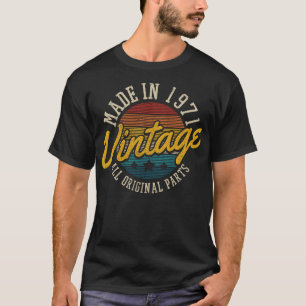 T-shirt 50e anniversaire Cadeau Vintage Retro Funny 1971 O