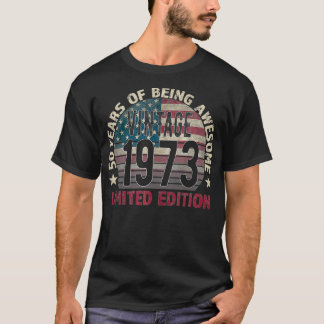T-shirt 50e anniversaire Cadeaux hommes Vintage 1973 50 an