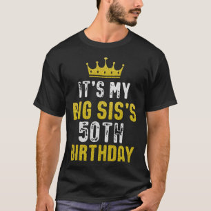T-shirt 50e Anniversaire De La Couronne Jaune Pour Soeur D
