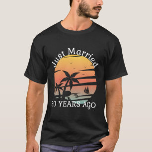 T-shirt 50E Anniversaire De Mariage Croisière Juste Marié 