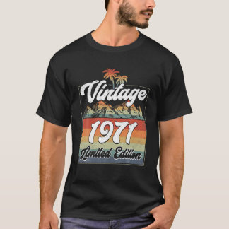 T-shirt 50E Anniversaire Décoration Vintage 1971 Limited E