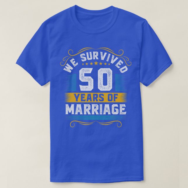 T-shirt 50e anniversaire du Mariage Match Couples Mari Wif (Design devant)