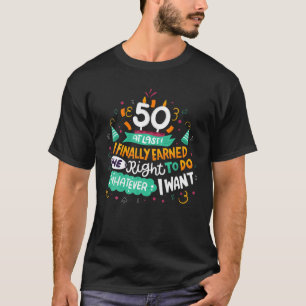 T-shirt 50E Anniversaire Fête Amusante Âge 50 Drôle Citati