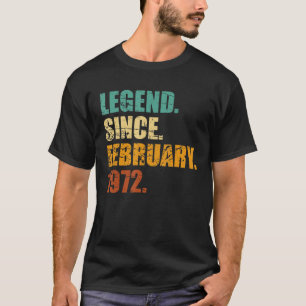 T-shirt 50e anniversaire Février Né 50 ans Légende depuis