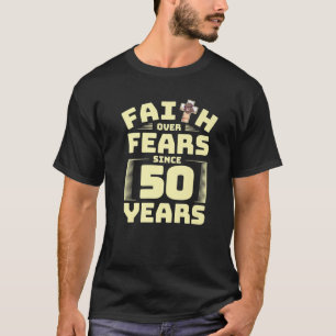 T-shirt 50E Anniversaire Foi Dieu Jésus Religion Croyant