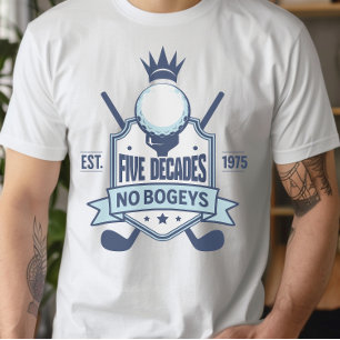 T-shirt 50e Anniversaire Golf Theme No Bogeys