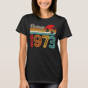 T-shirt 50e anniversaire Hommes Femmes Vintage 1973 50 ans