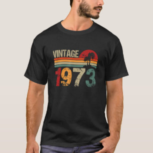 T-shirt 50e anniversaire Hommes Femmes Vintage 1973 50 ans