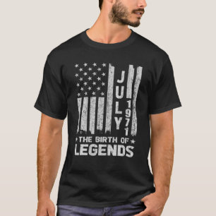 T-shirt 50E Anniversaire Juillet 1971 Naissance De Légende