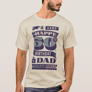 T-shirt 50e anniversaire Papa Retro Hipster Typographie Lé