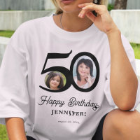 50e anniversaire photo nom personnalisé