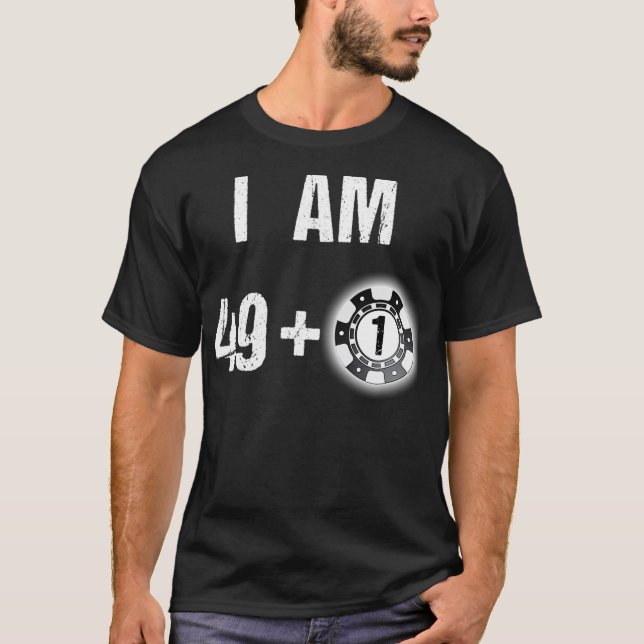 T-shirt 50e Anniversaire Poker 50 ans Joueur Poker Cadeau  (Devant)