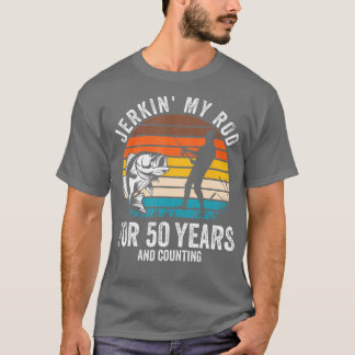 T-shirt 50e anniversaire pour pêcheur Funny Anniversaire d