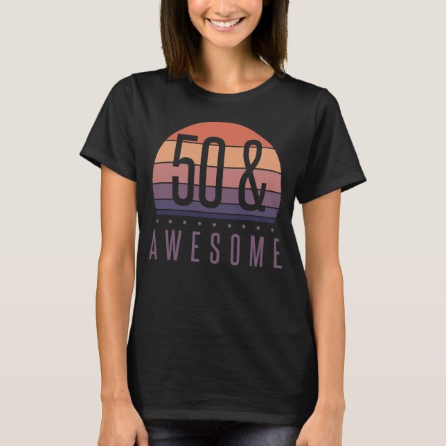 T-shirt 50e anniversaire Retro Sunset (Devant)