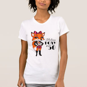 T-shirt 50e anniversaire Tartan Fox écossais Foxy À 50