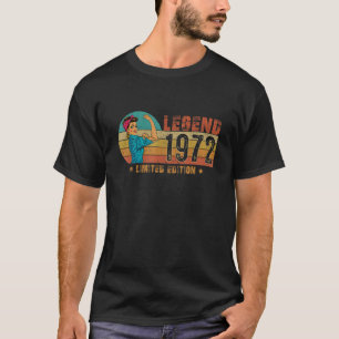 T-shirt 50e anniversaire Vintage 1972 Légende depuis 1972