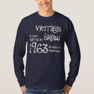 T-shirt 50e cadeau d'anniversaire 1963 Vintage Brew Red G2