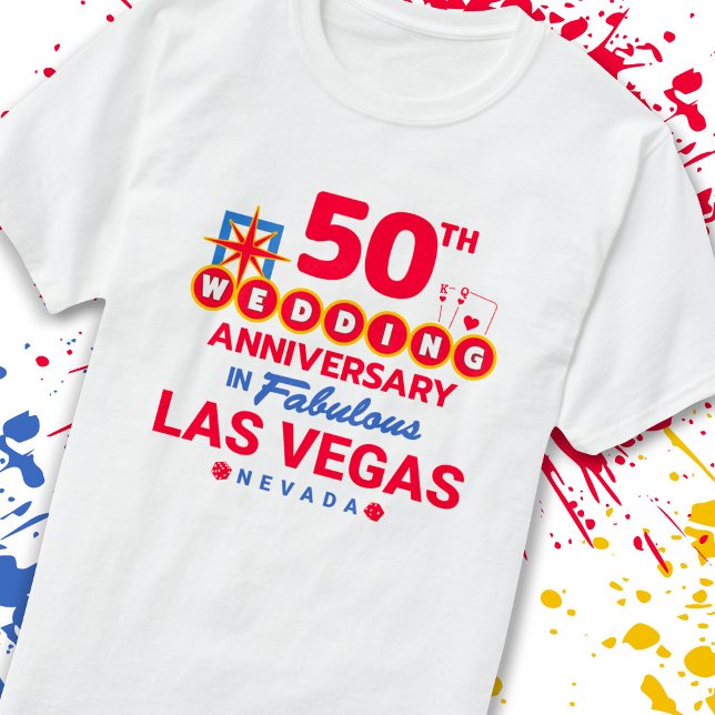 T-shirt 50e Wedding Anniversary Couples Las Vegas Trip (Créateur téléchargé)